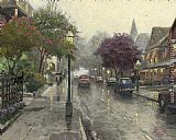 Jackson Paintings - Jackson Street,Cape May by Thomas Kinkade